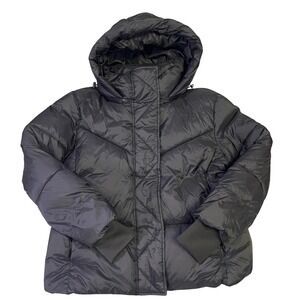 BCBGeneration Premium Performance Black Puffer Jacket Hooded Full‎ Zip XL